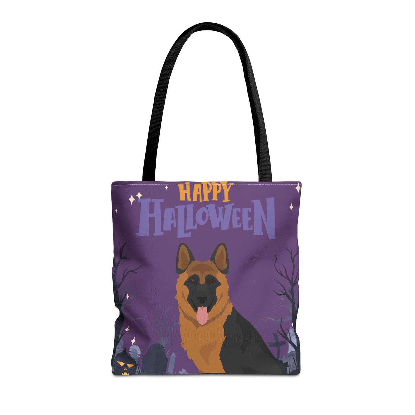 German Shepherd Dog Happy Halloween Tote Bag 16x16