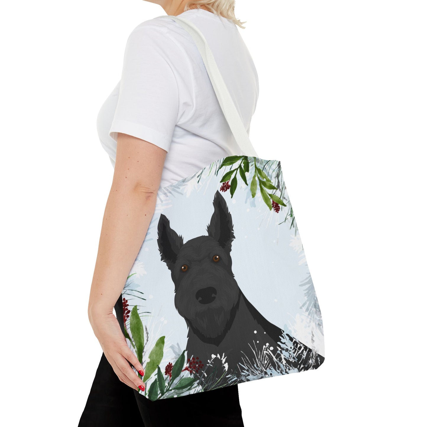 Scottish Terrier Dog Christmas Holiday Tote Bag 16x16