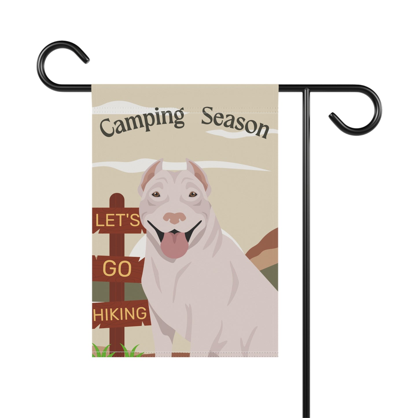 Pit Bull Dog Camping Garden Flag