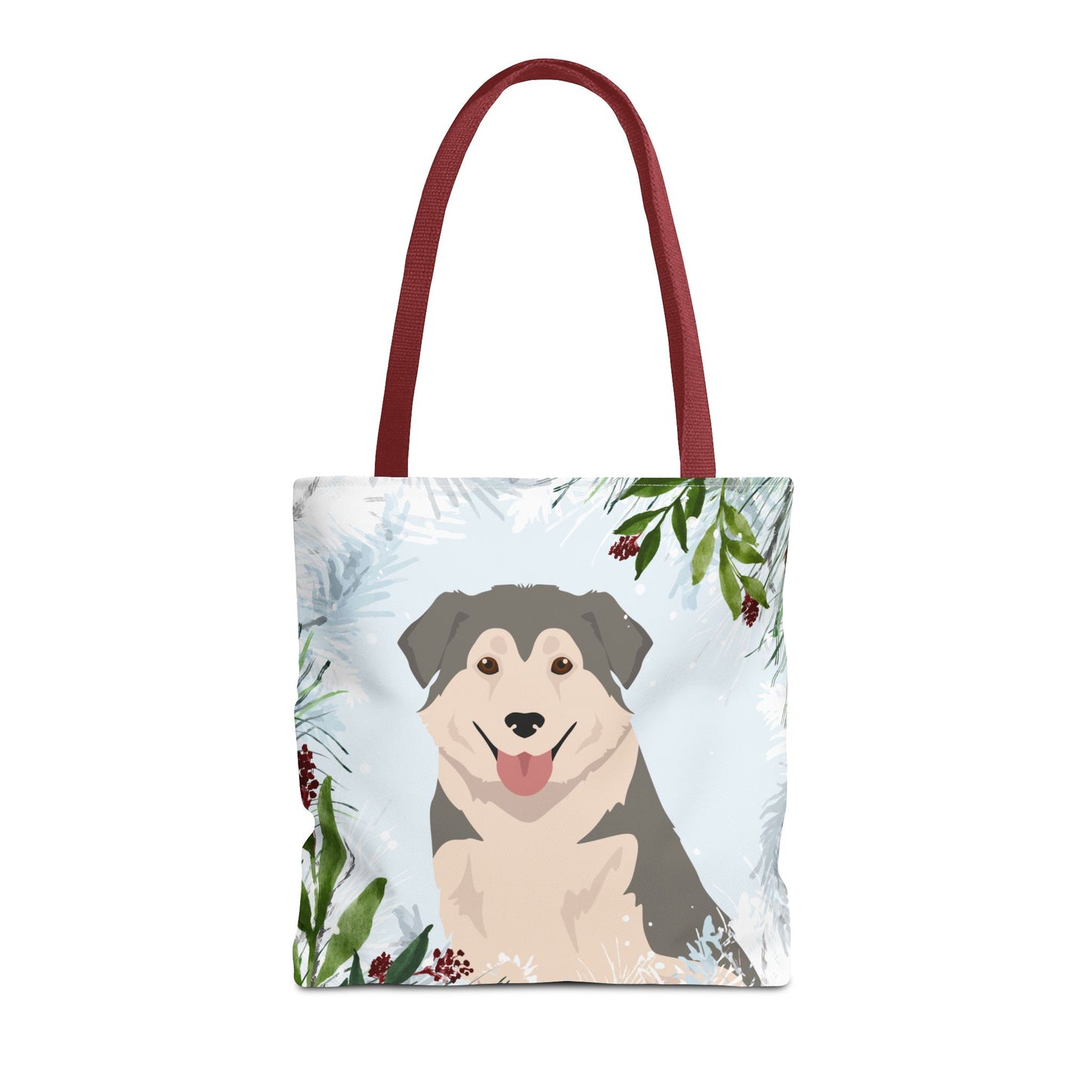Aidi Dog Christmas Holiday Tote Bag 16x16