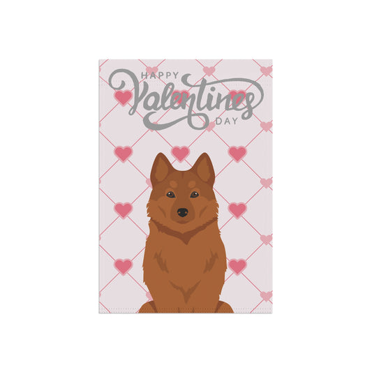Finnish Spitz Dog Valentines Day Garden Flag