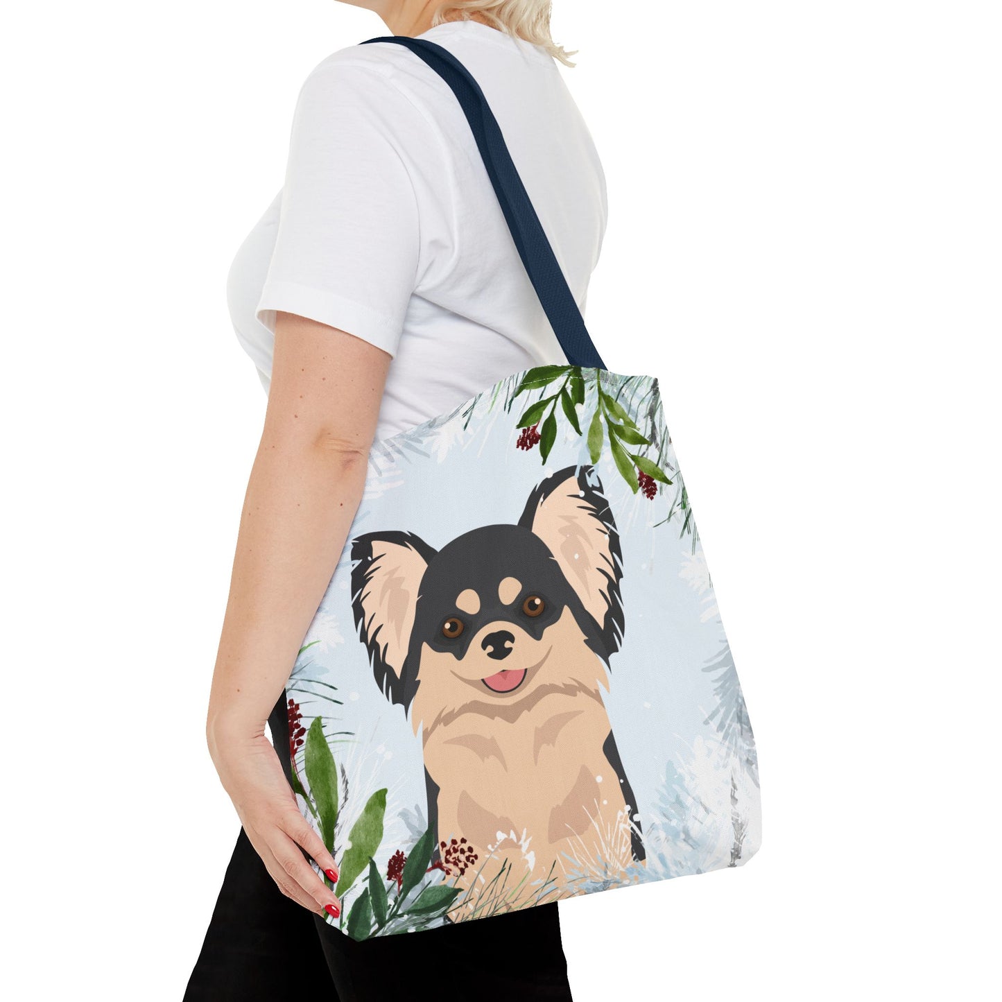Chihuahua Dog Christmas Holiday Tote Bag 16x16