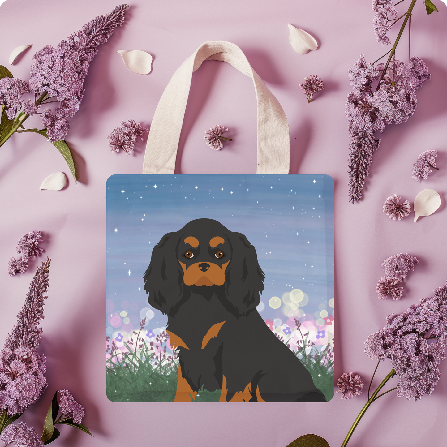 Cavalier King Charles Spaniel Dog Tote Bag 13x13