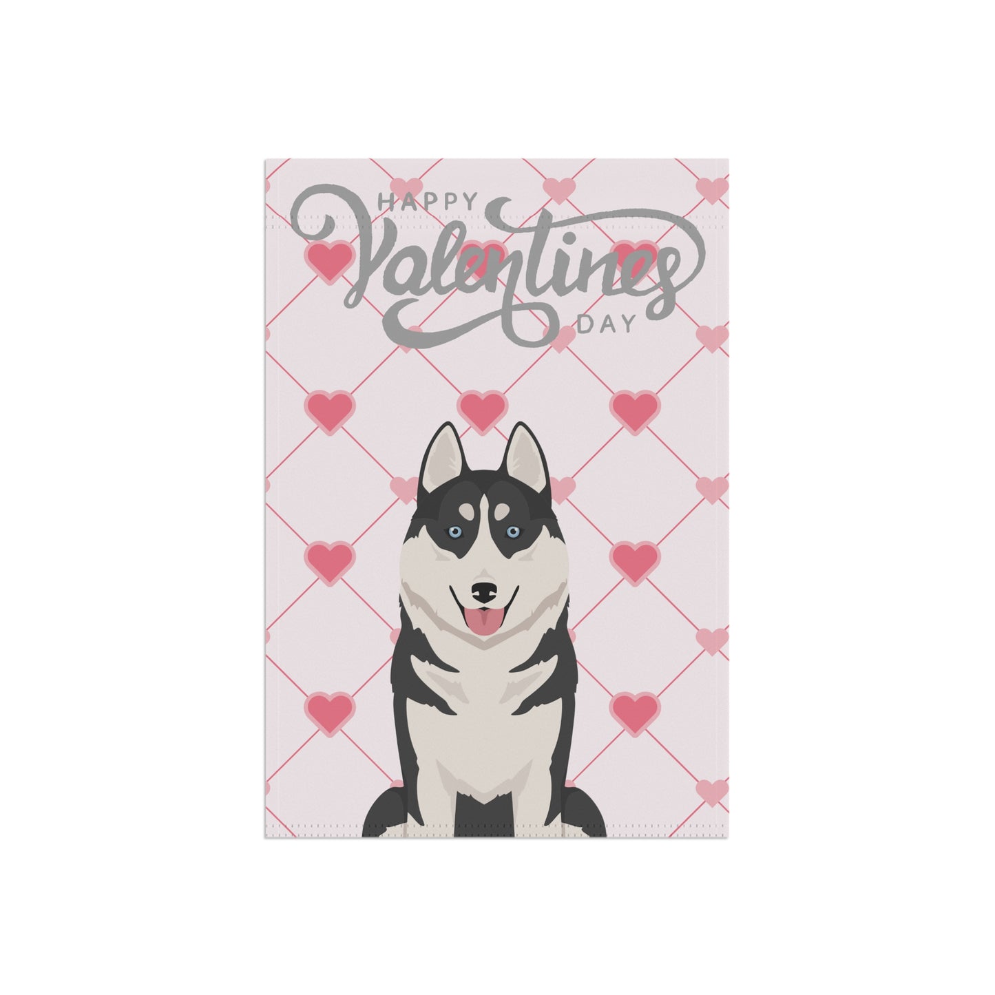Siberian Husky Dog Valentines Day Garden Flag