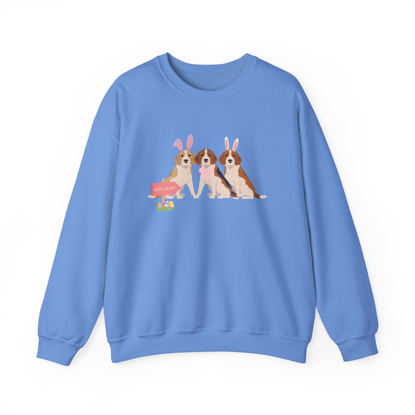 Beagle Dog Easter Unisex Heavy Blend Crewneck Sweatshirt, Easter, Cute Dog Mom Gift