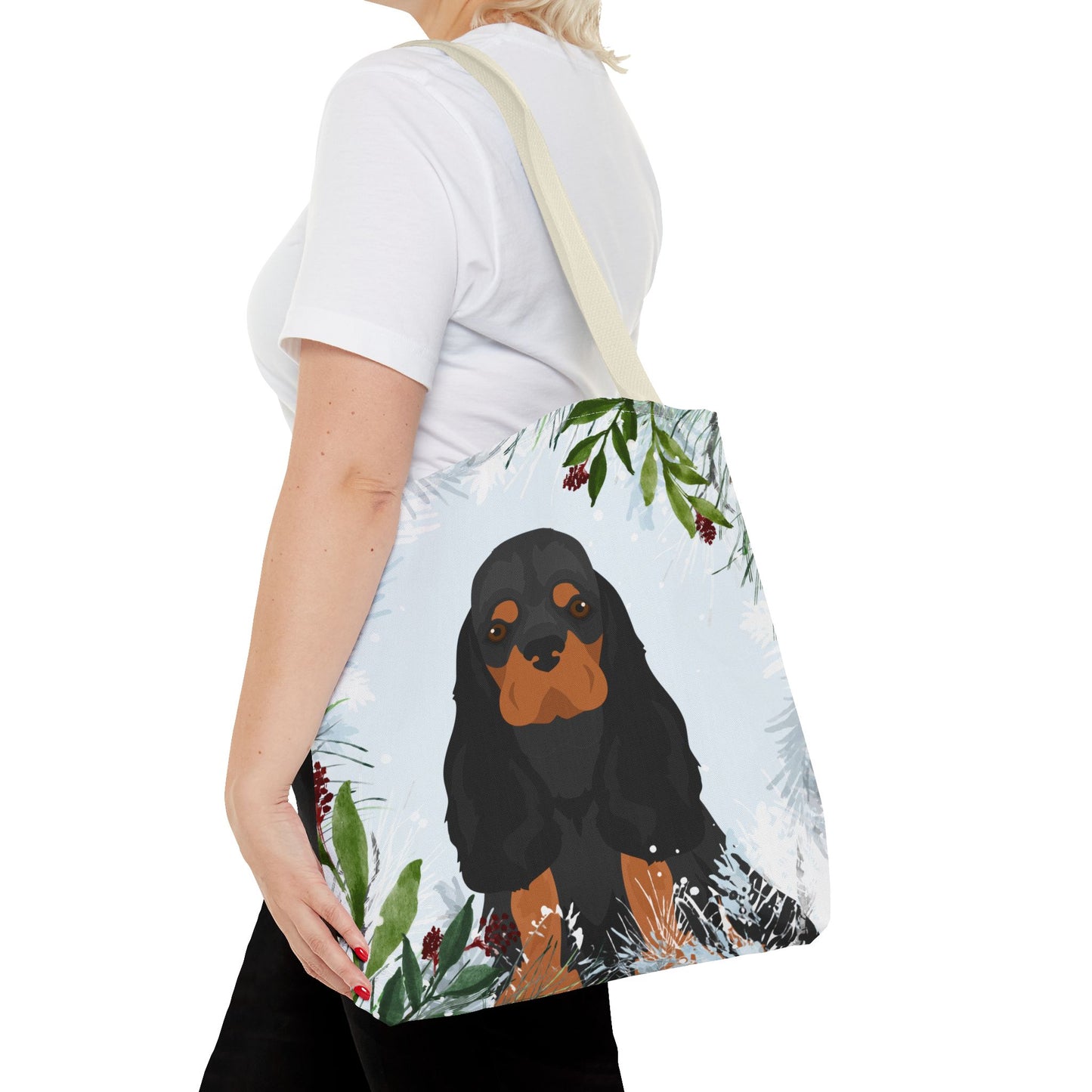 Cocker Spaniel Dog Christmas Holiday Tote Bag 16x16