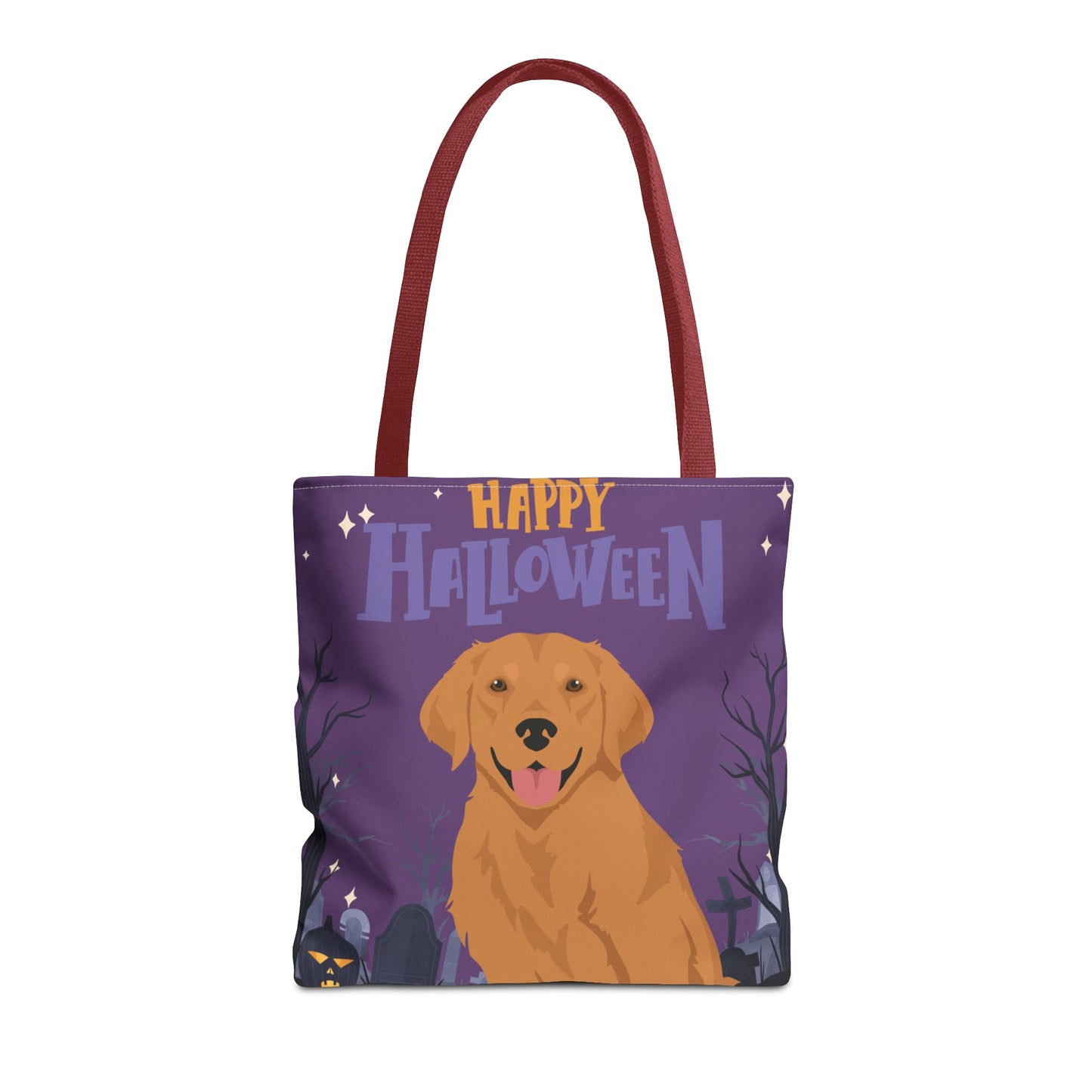 Golden Retriever Dog Happy Halloween Tote Bag 16x16