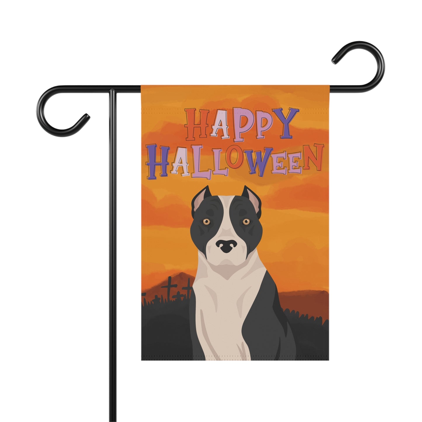 American Staffordshire Terrier Dog Halloween Garden Flag