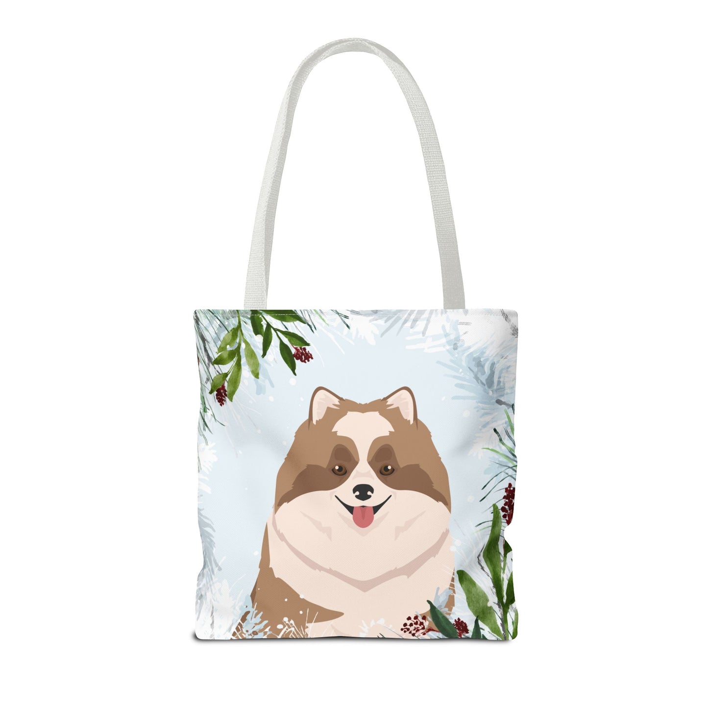 Pomeranian Dog Christmas Holiday Tote Bag 16x16