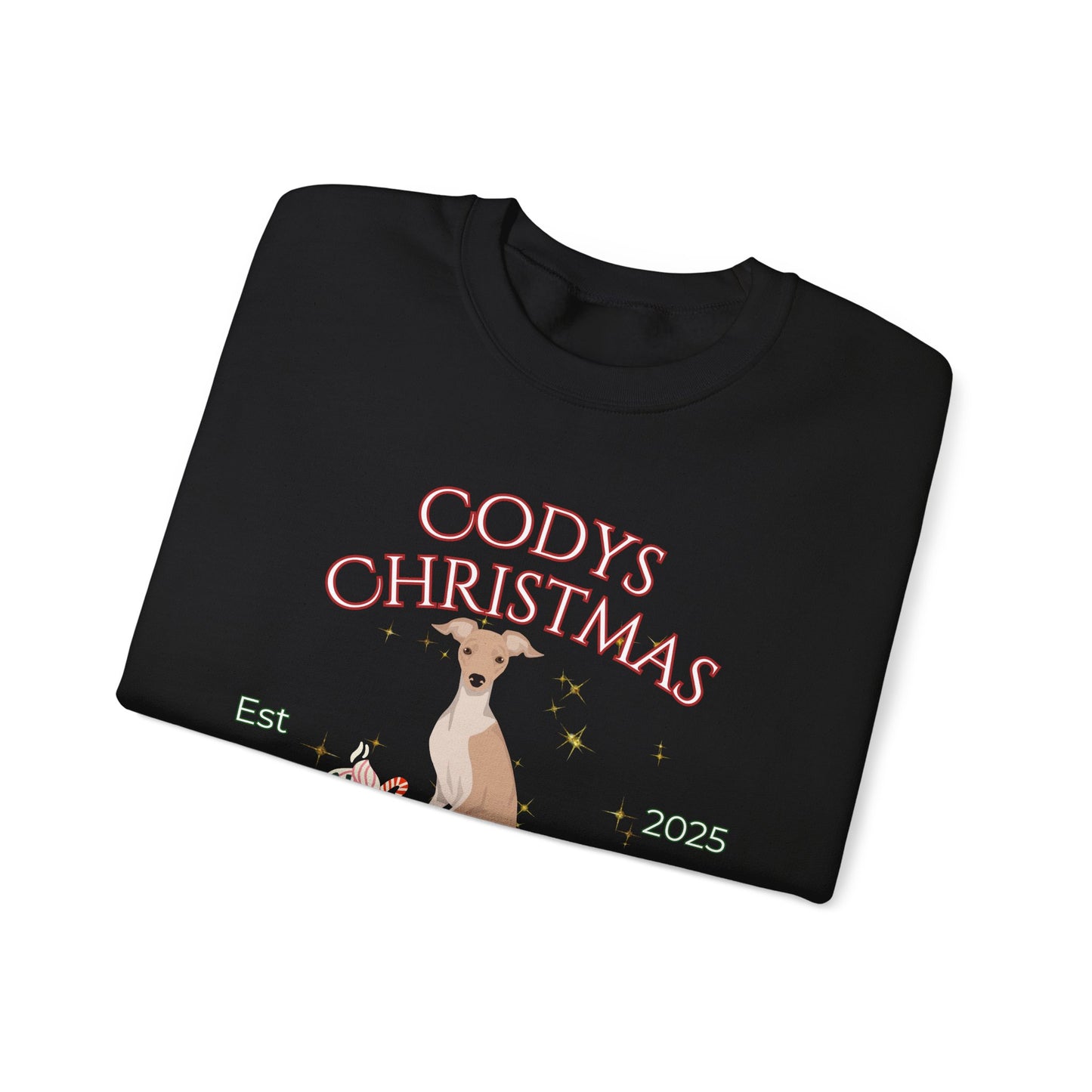 Italian Greyhound Dog Christmas Social Club Unisex Heavy Blend Crewneck Sweatshirt Custom Name