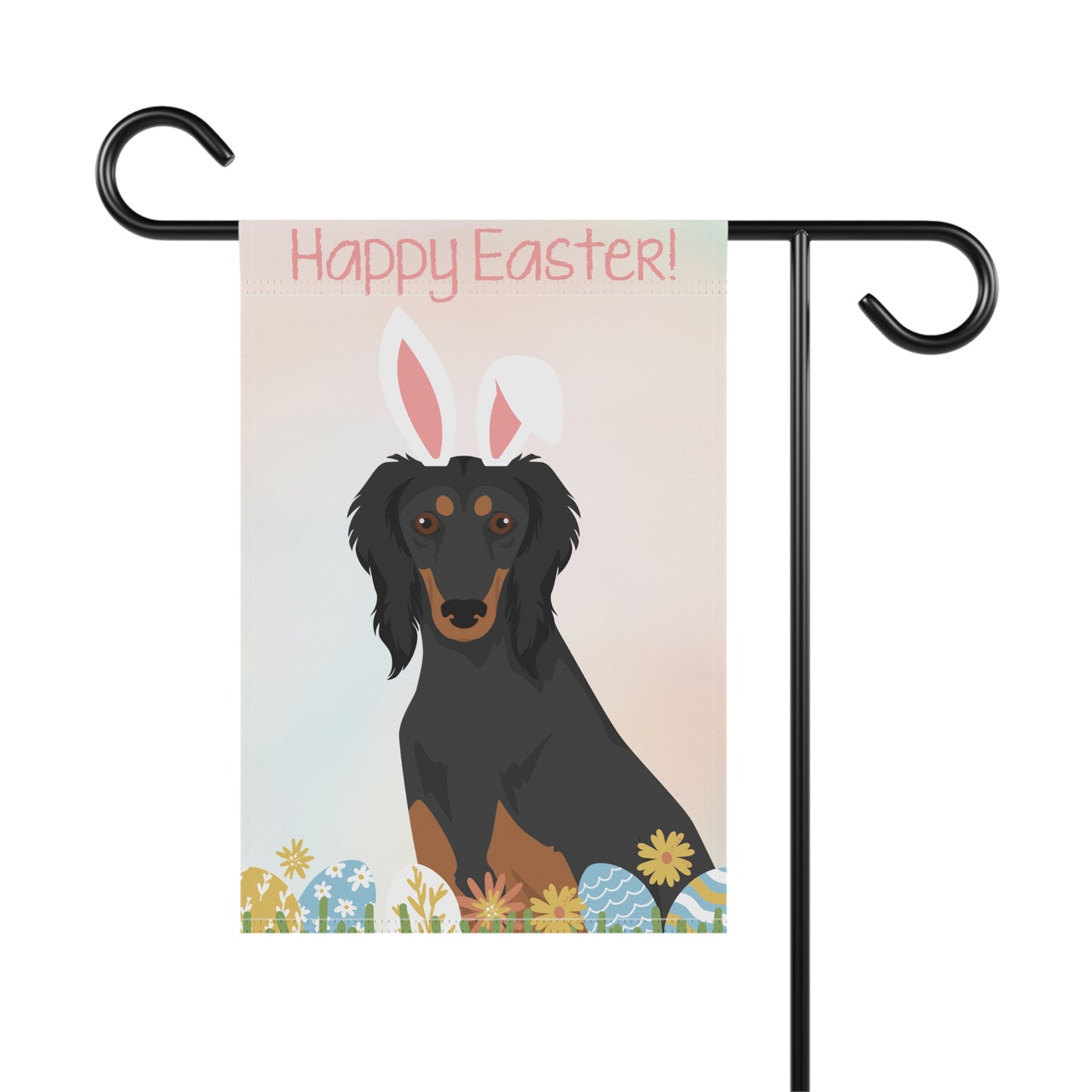 Saluki Dog Happy Easter Garden Flag
