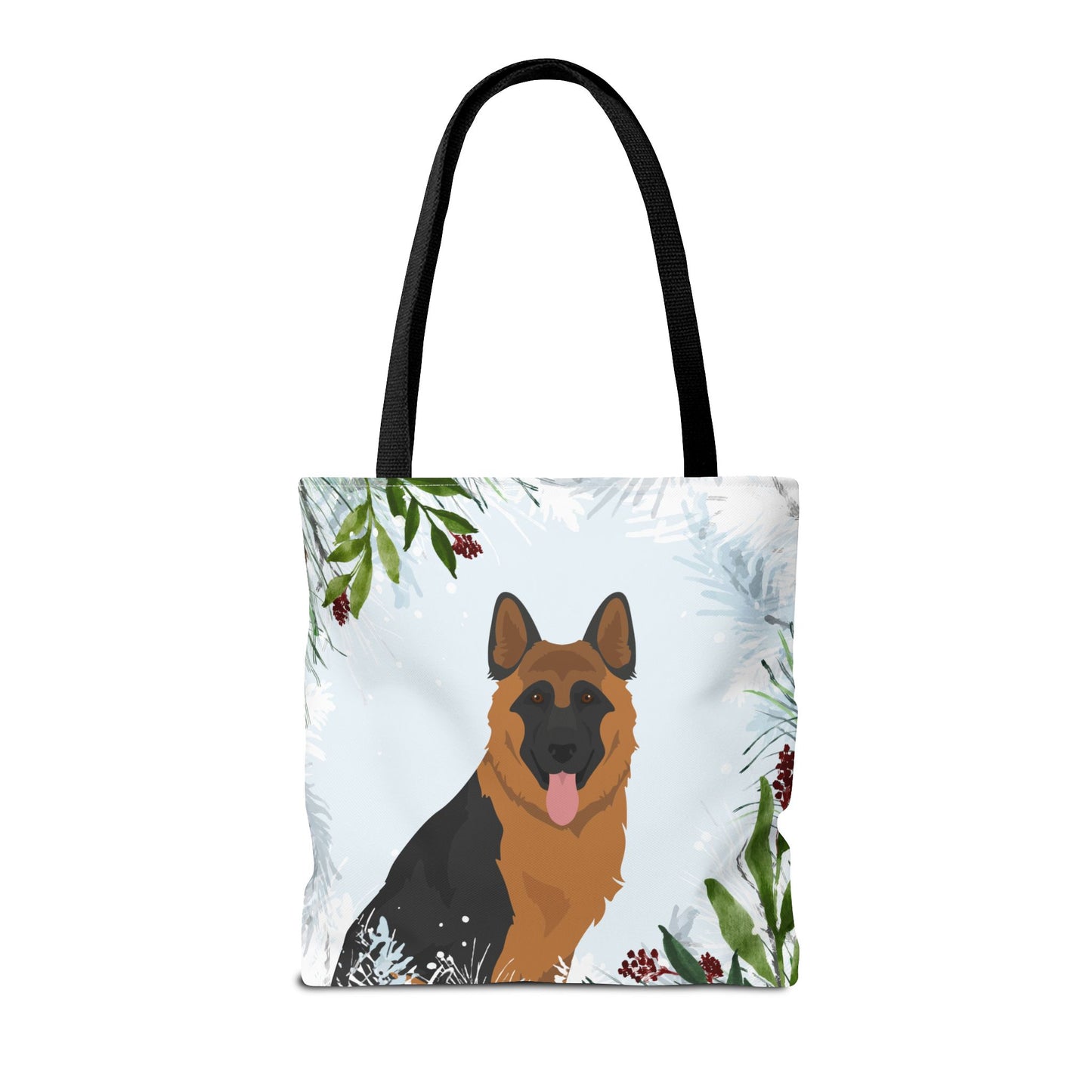 German Shepherd Dog Christmas Holiday Tote Bag 16x16