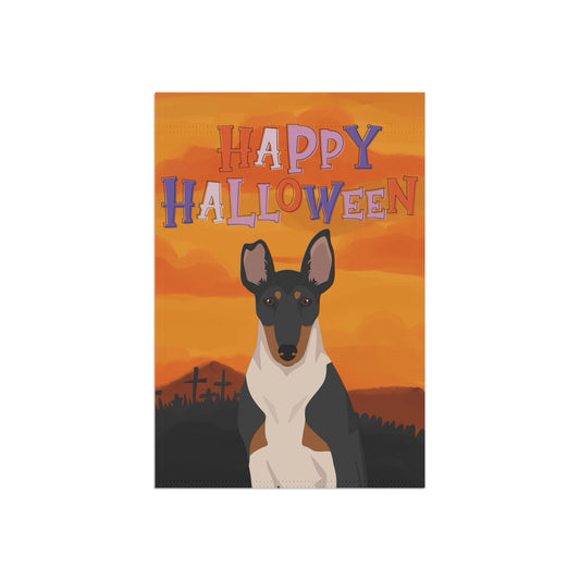 Smooth Collie Dog Halloween Garden Flag