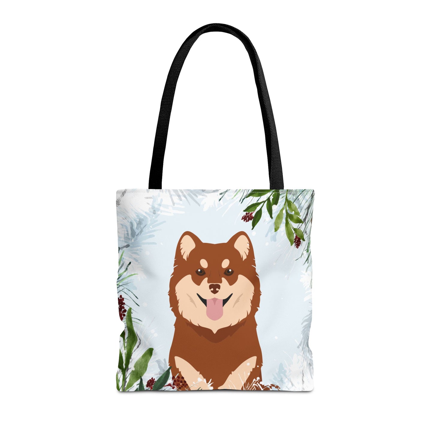 Finnish Lapphund Dog Christmas Holiday Tote Bag 16x16