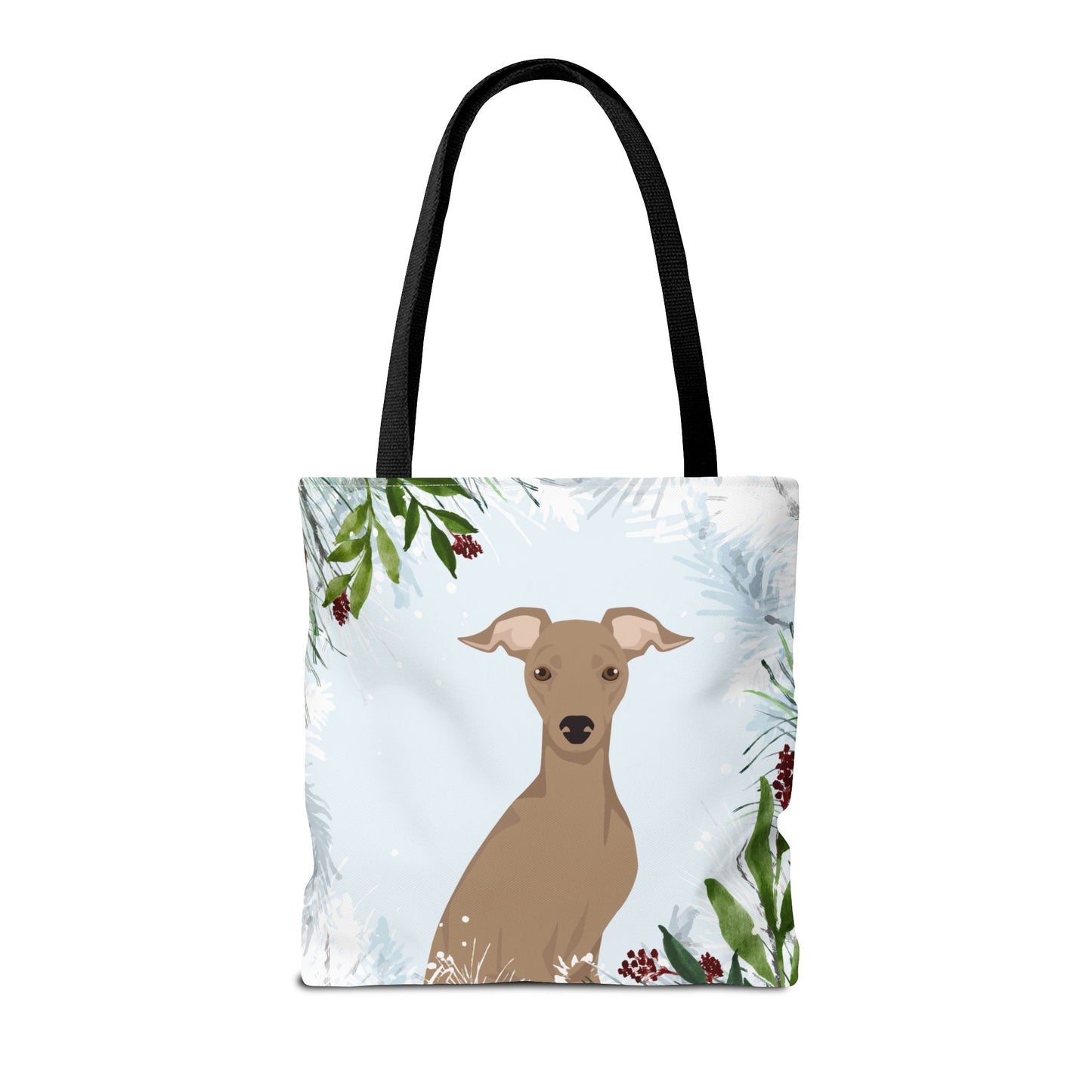 Italian Greyhound Dog Christmas Holiday Tote Bag 16x16