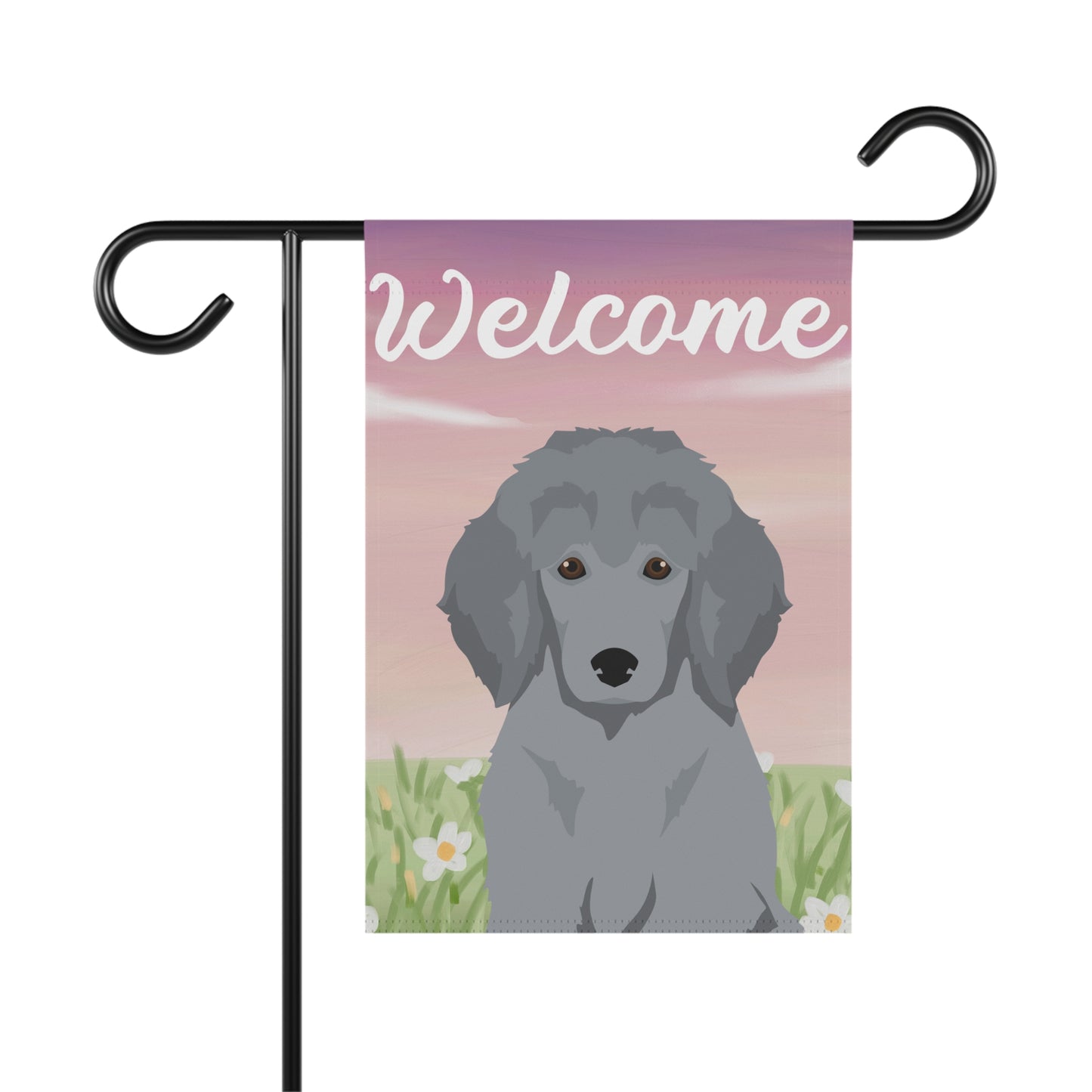 Poodle Dog Welcome Garden Flag