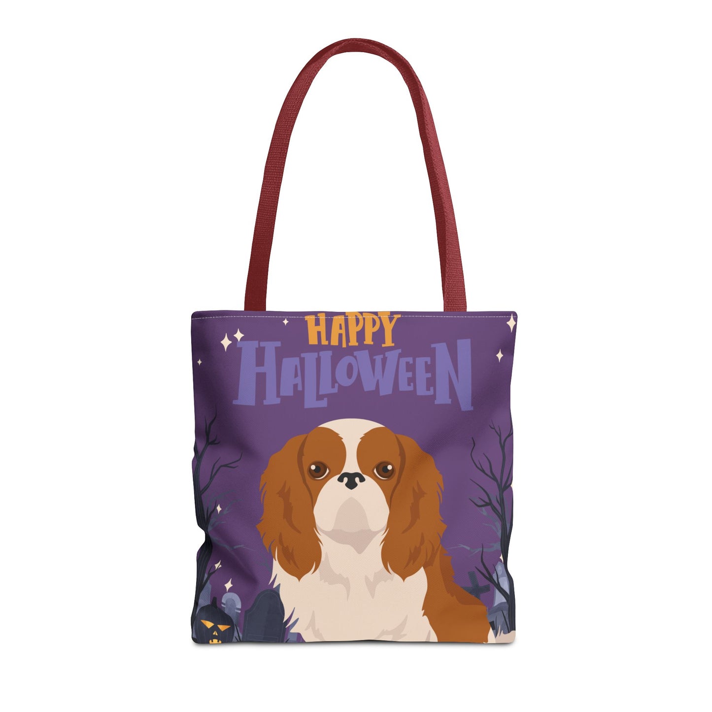 English Toy Spaniel Dog Happy Halloween Tote Bag 16x16