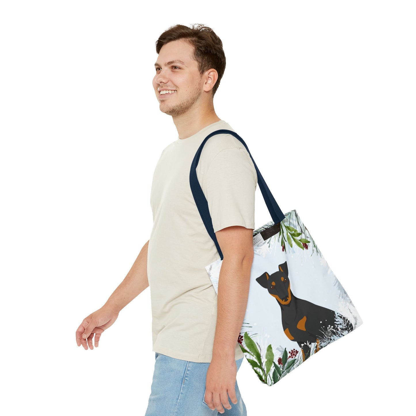 Manchester Terrier Dog Christmas Holiday Tote Bag 16x16