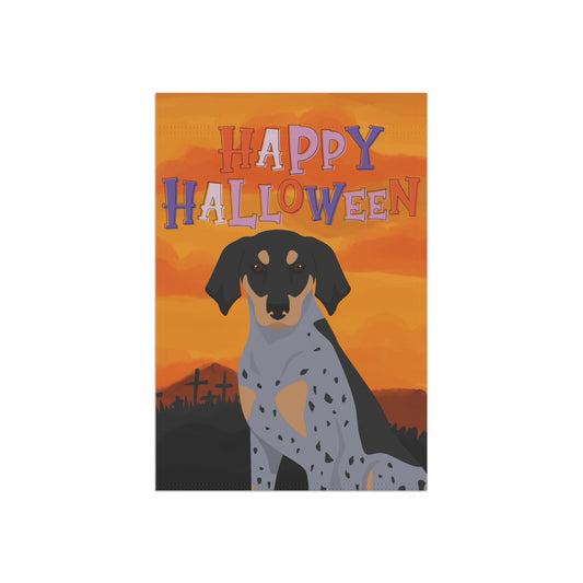 Bluetick Coonhound Dog Halloween Garden Flag