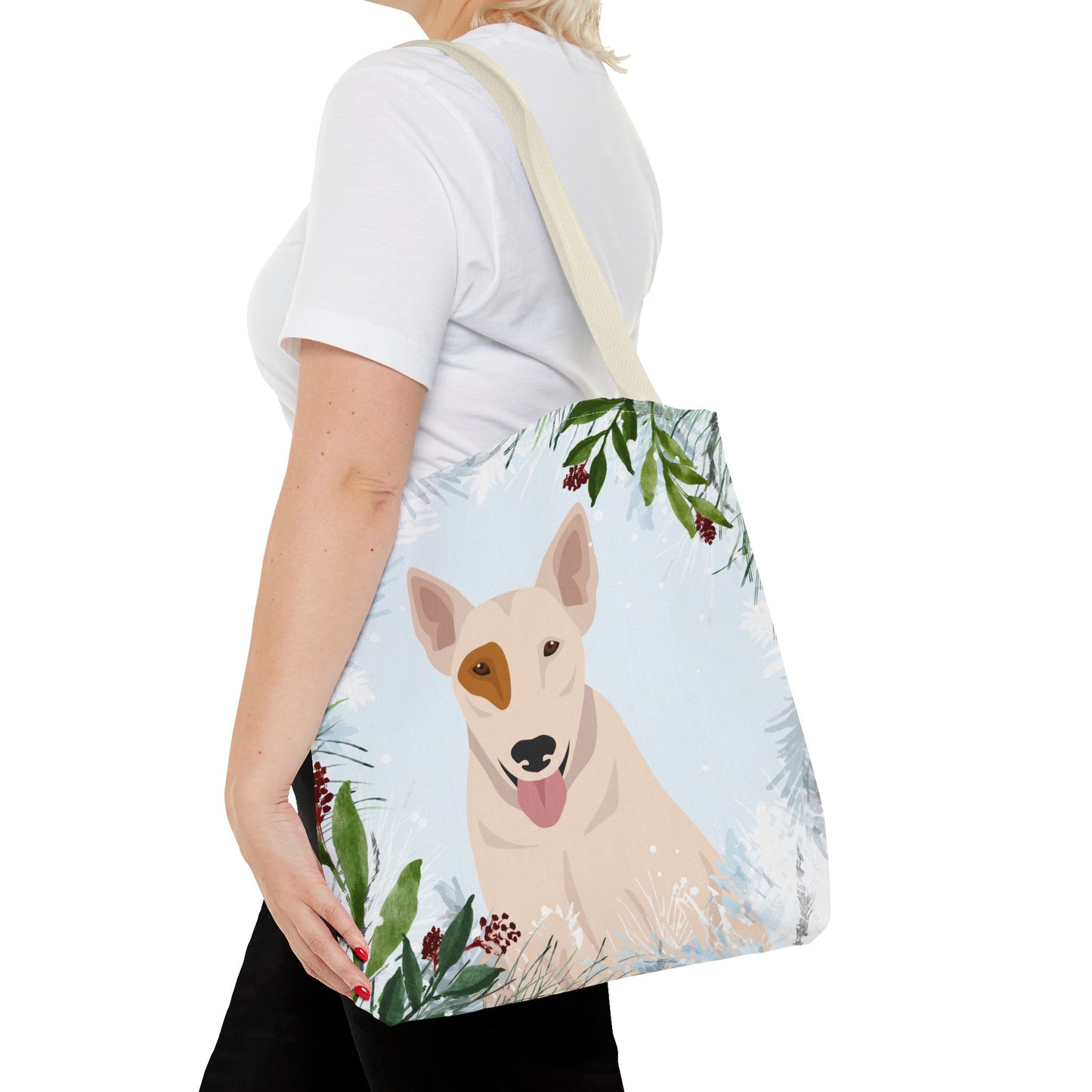 Bull Terrier Dog Christmas Holiday Tote Bag 16x16