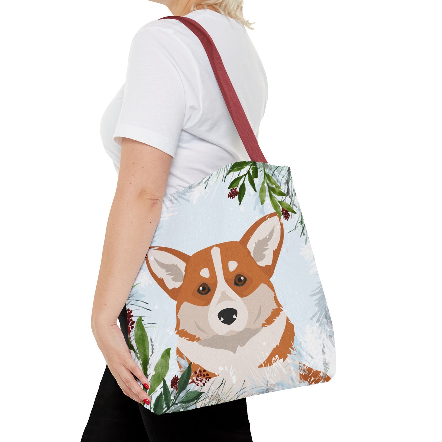 Pembroke Welsh Corgi Dog Christmas Holiday Tote Bag 16x16