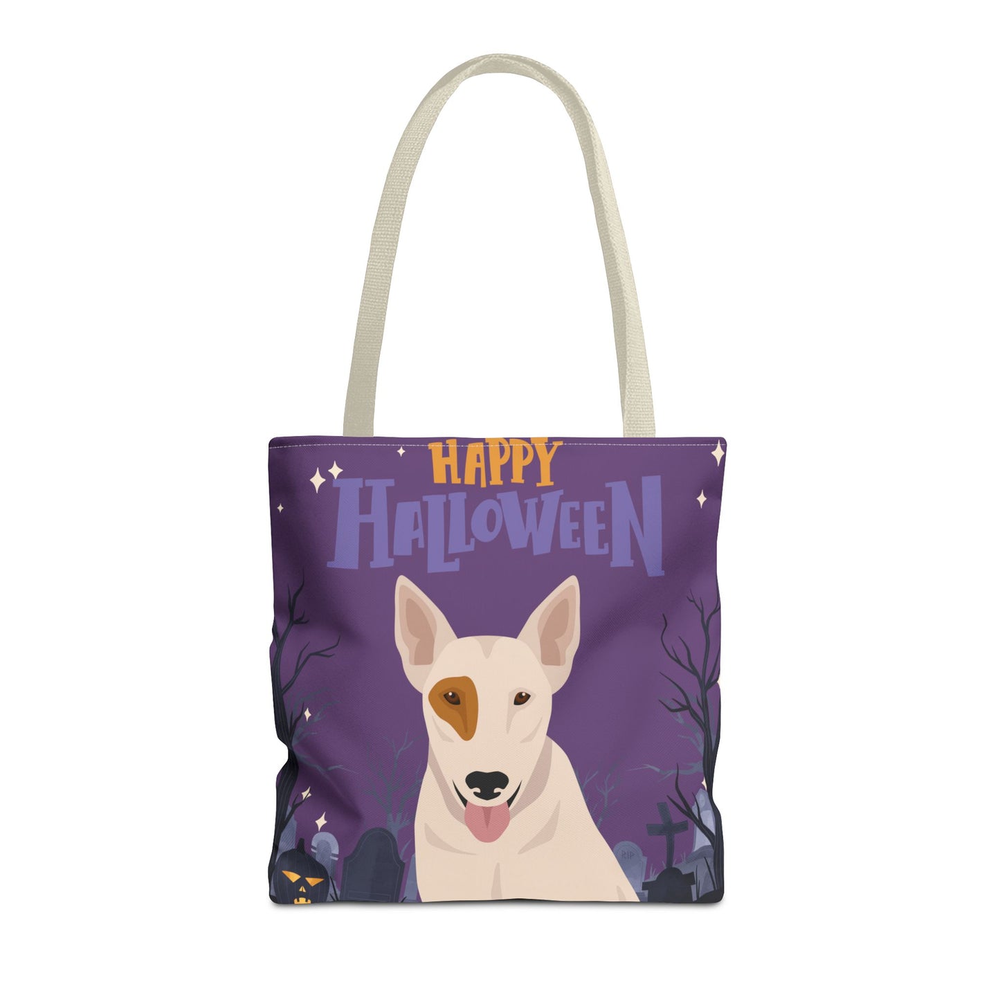 Bull Terrier Dog Happy Halloween Tote Bag 16x16