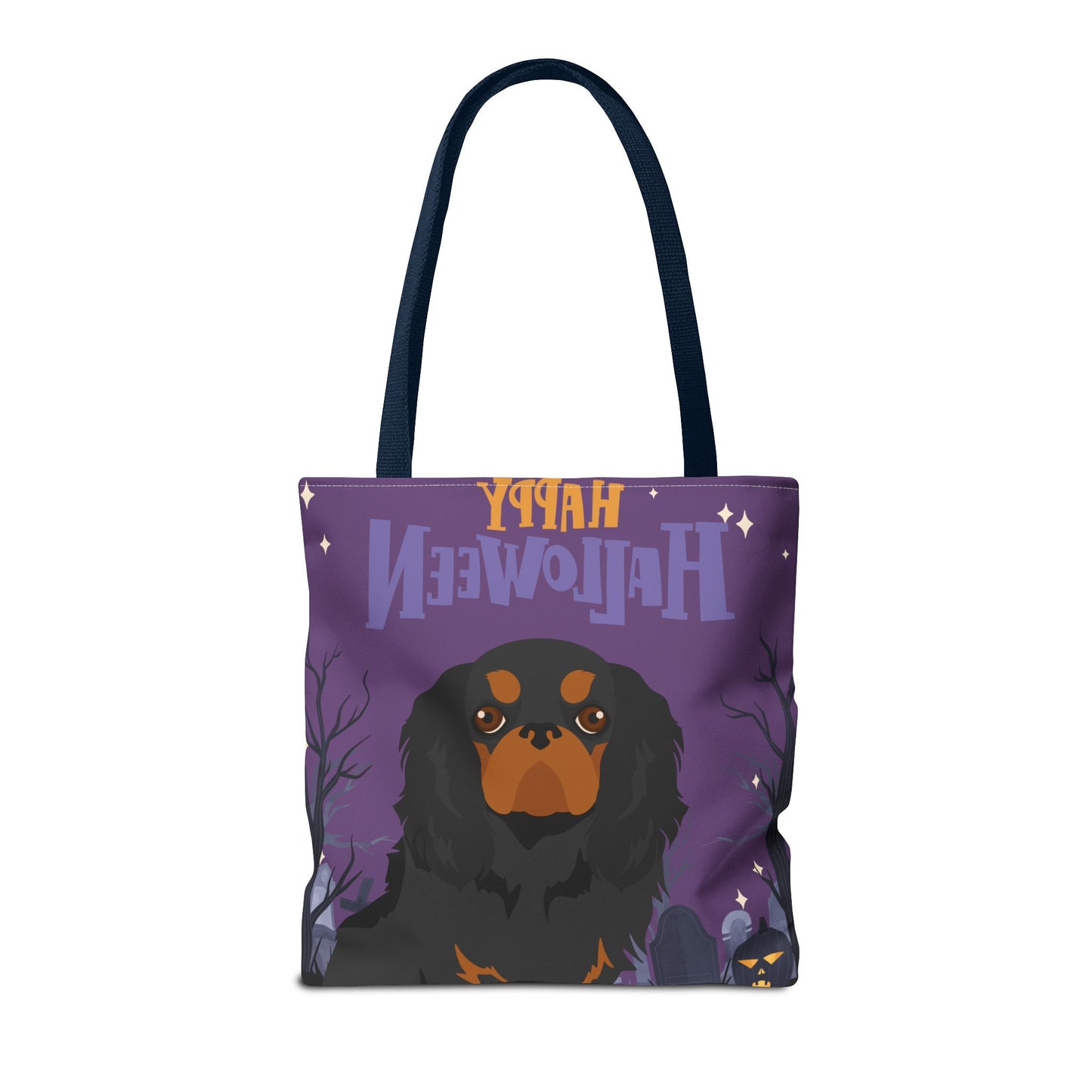 English Toy Spaniel Dog Happy Halloween Tote Bag 16x16
