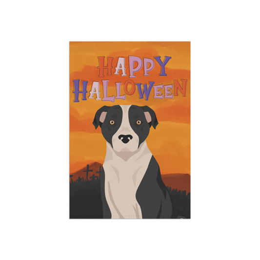 American Staffordshire Terrier Dog Halloween Garden Flag