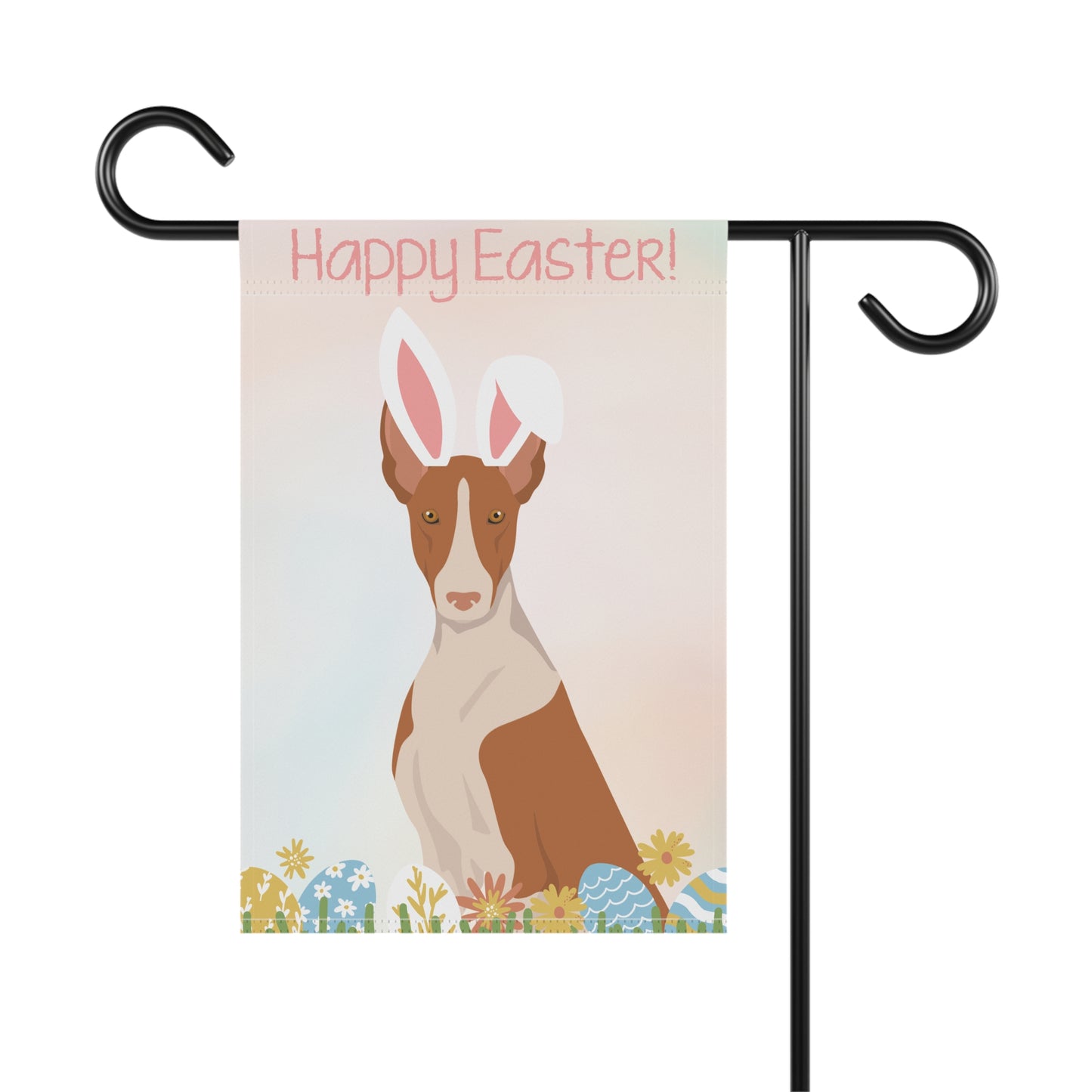 Ibizan Hound Dog Happy Easter Garden Flag