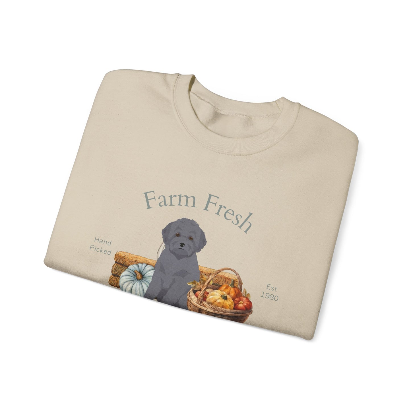 Toy Poodle Dog Fall Farm Fresh Unisex Heavy Blend Crewneck Sweatshirt