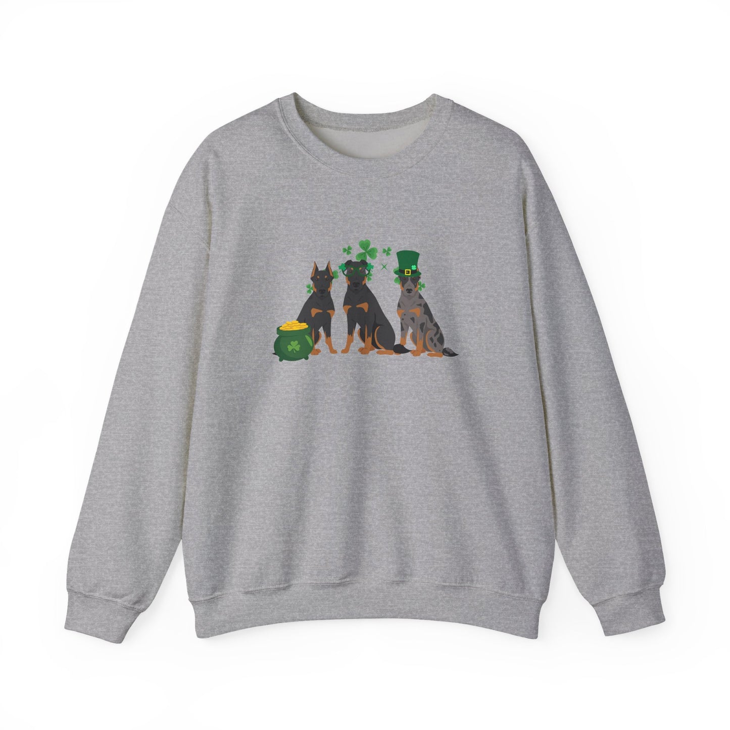 Beauceron Dog St Patricks Day Unisex Heavy Blend Crewneck Sweatshirt, St Pattys day, Cute Dog Mom Gift