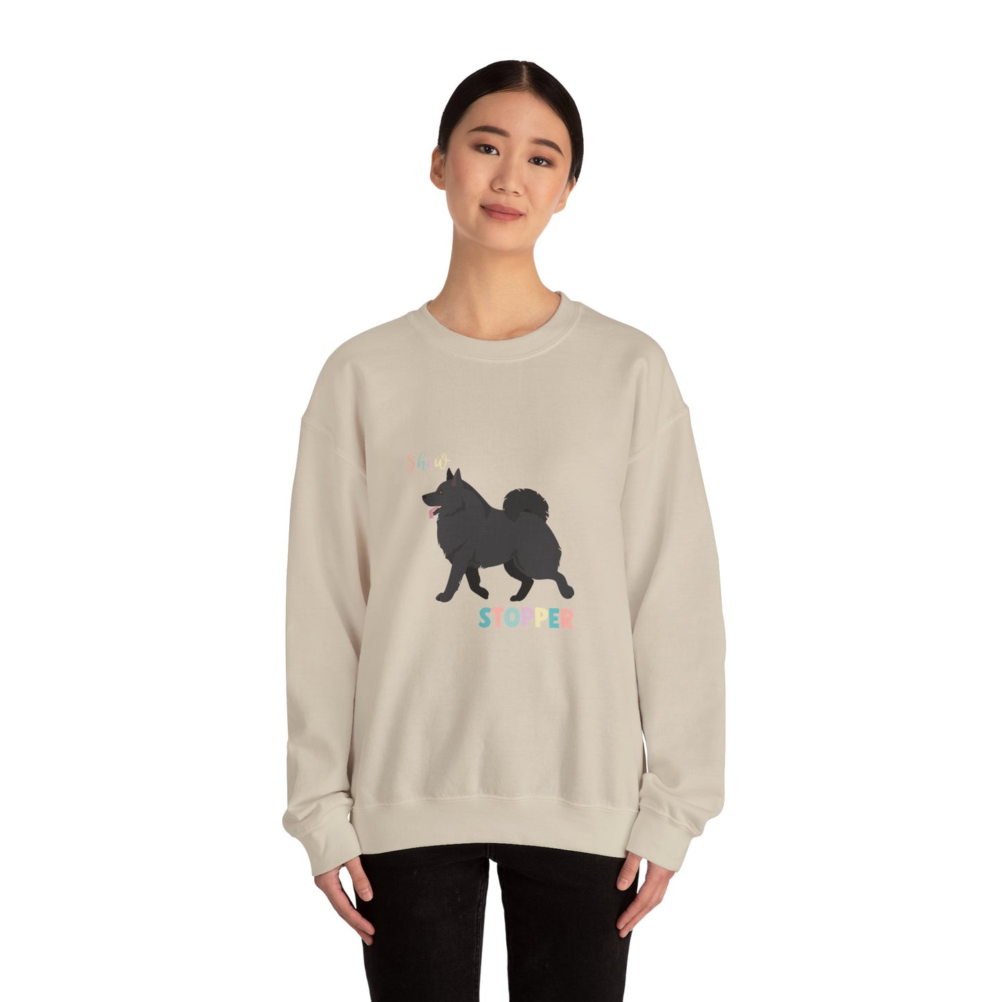 Schipperke Dog Unisex Heavy Blend Crewneck Sweatshirt