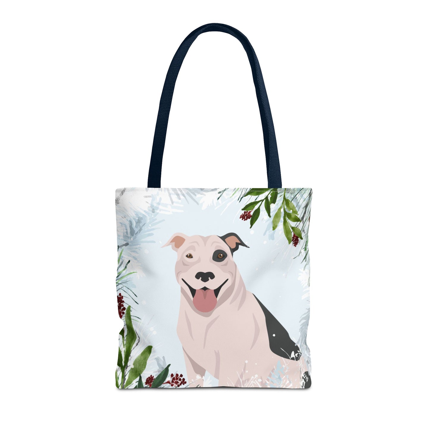 Pit Bull Dog Christmas Holiday Tote Bag 16x16