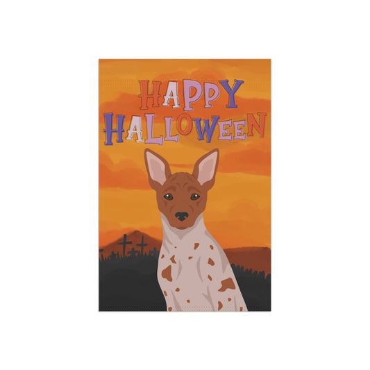 American Hairless Terrier Dog Halloween Garden Flag