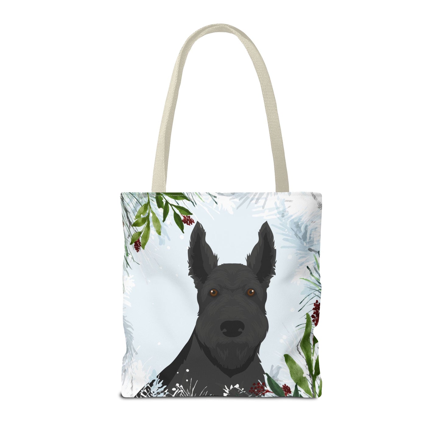 Scottish Terrier Dog Christmas Holiday Tote Bag 16x16