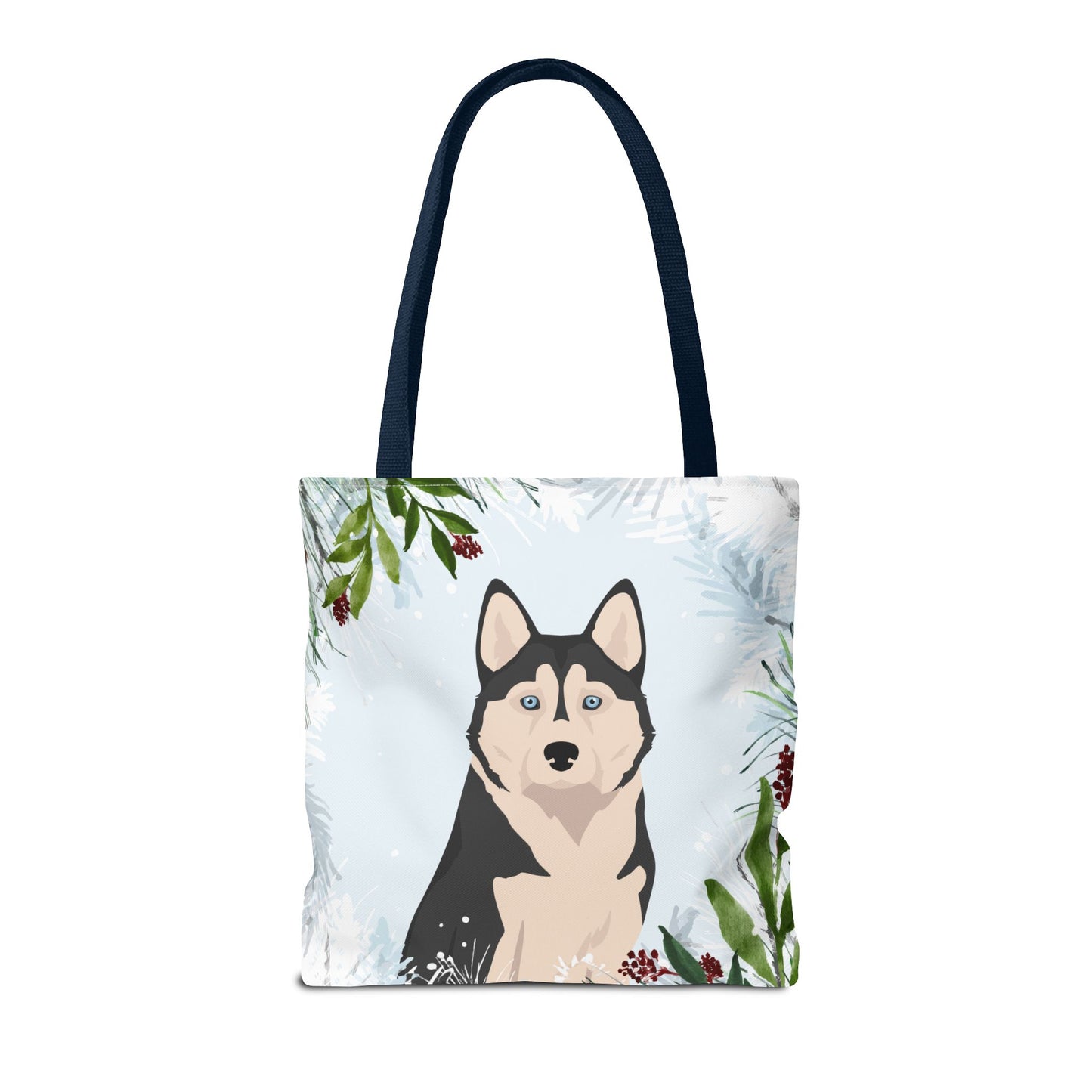 Alaskan Husky Dog Christmas Holiday Tote Bag 16x16
