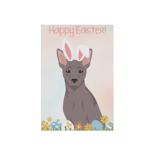 American Hairless Terrier Dog Happy Easter Garden Flag