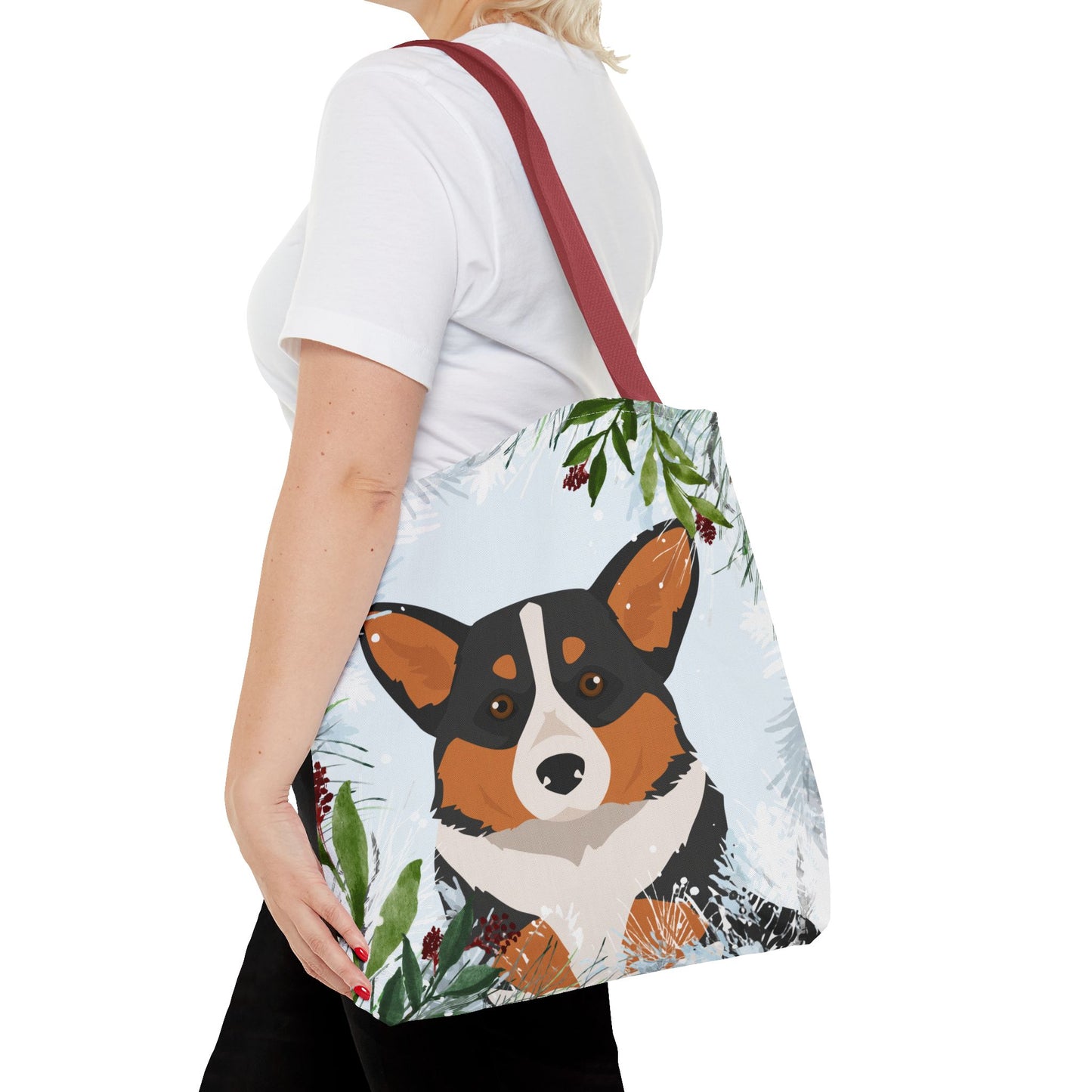 Pembroke Welsh Corgi Dog Christmas Holiday Tote Bag 16x16