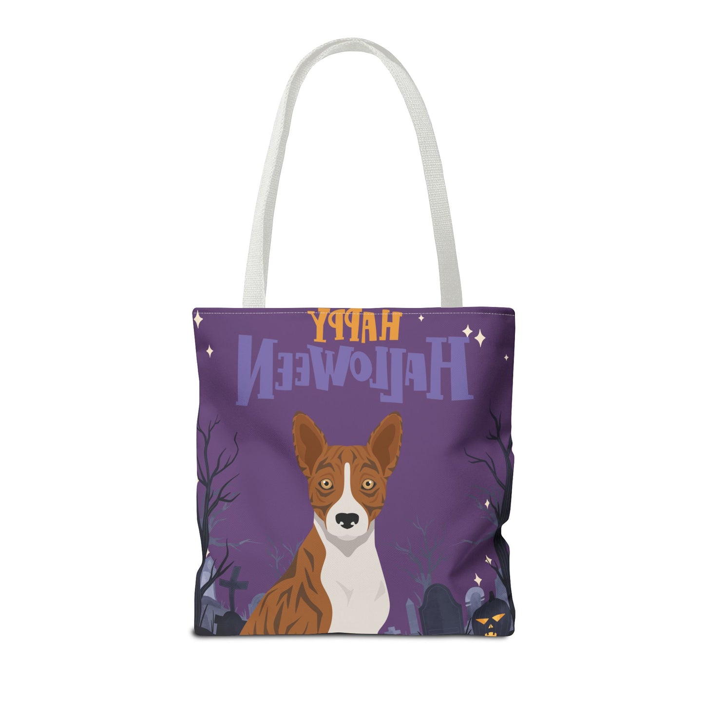 Basenji Dog Happy Halloween Tote Bag 16x16