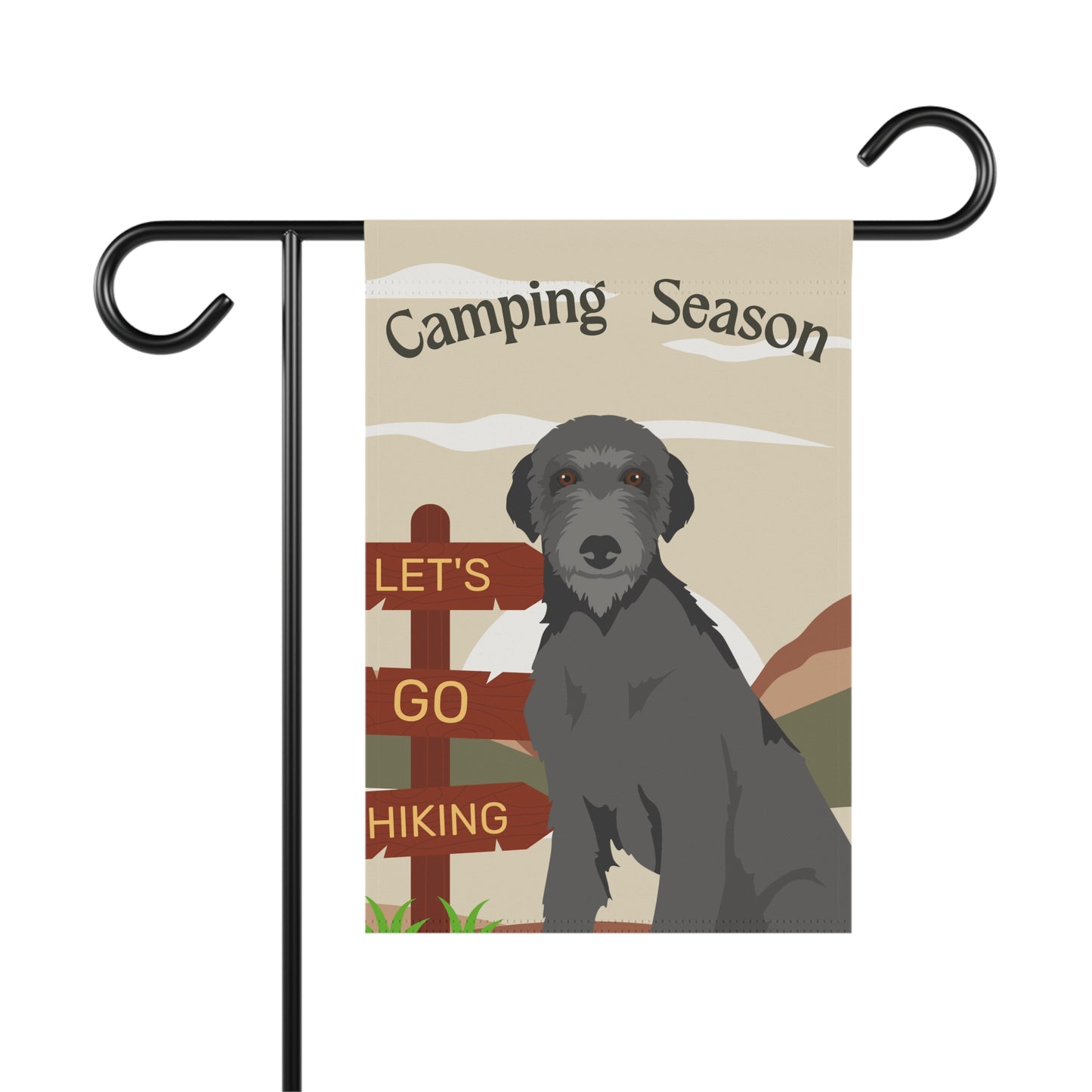 Scottish Deerhound Dog Camping Garden Flag