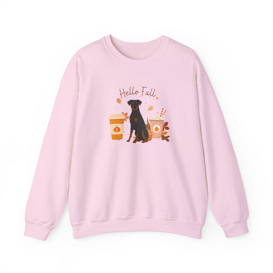 Doberman Pinscher Dog Fall Unisex Heavy Blend Crewneck Sweatshirt