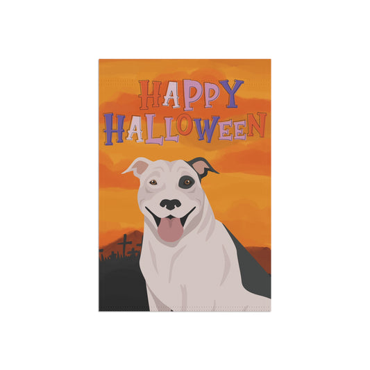 Pit Bull Dog Halloween Garden Flag