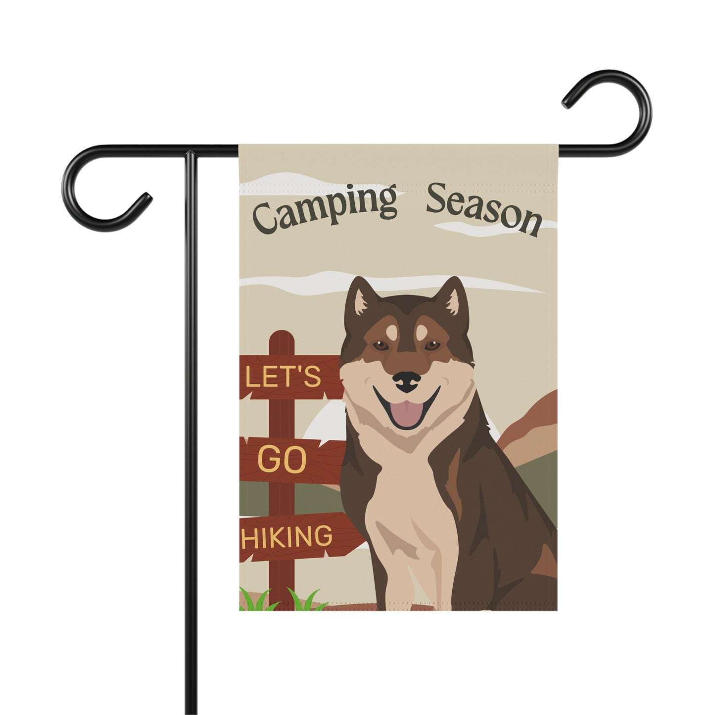 Kishu Ken Dog Camping Garden Flag