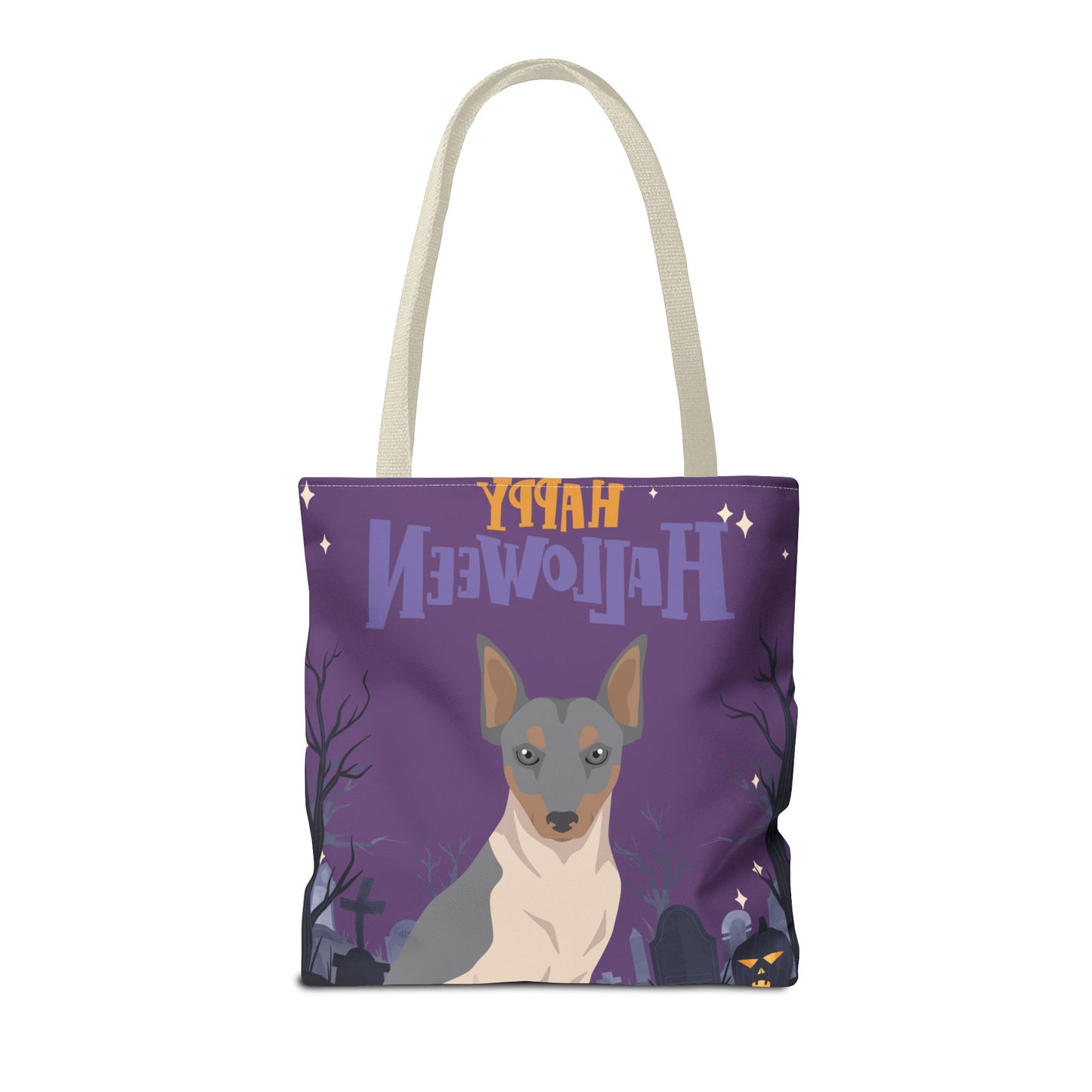 Brazilian Terrier Dog Happy Halloween Tote Bag 16x16