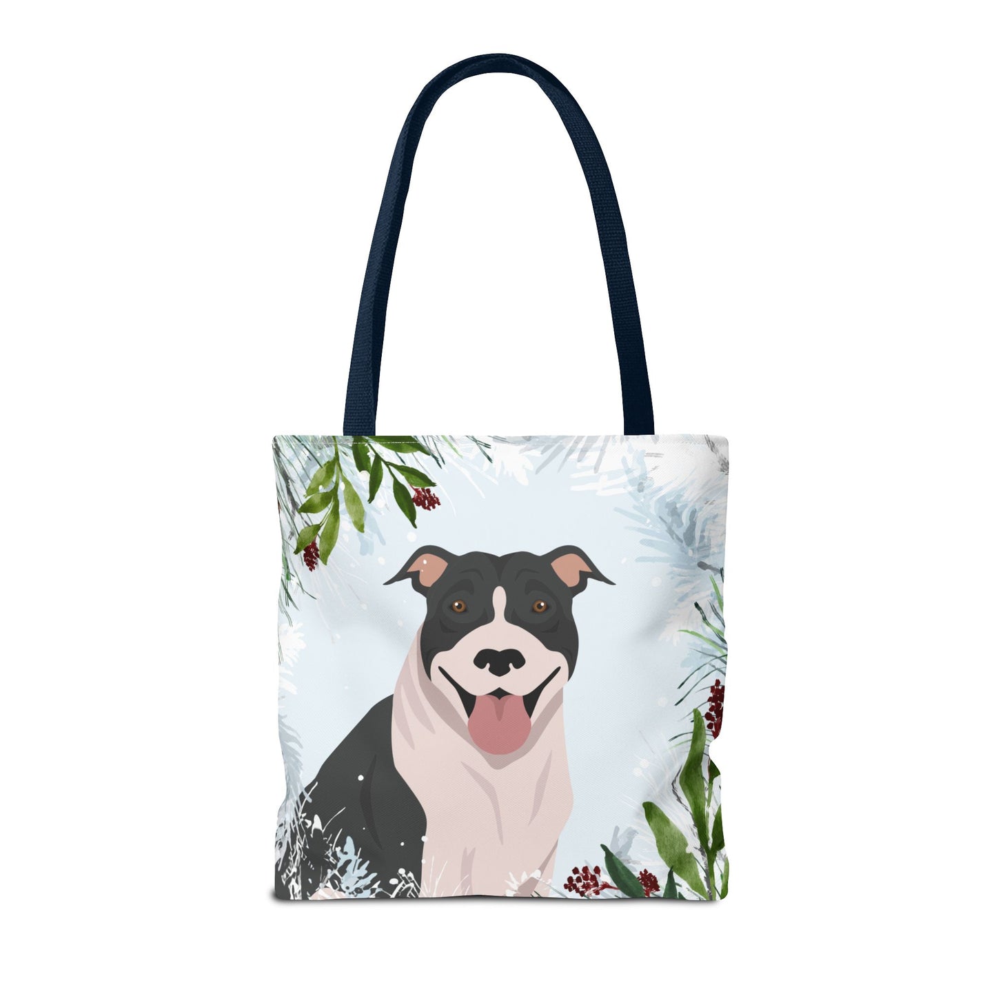 Pit Bull Dog Christmas Holiday Tote Bag 16x16