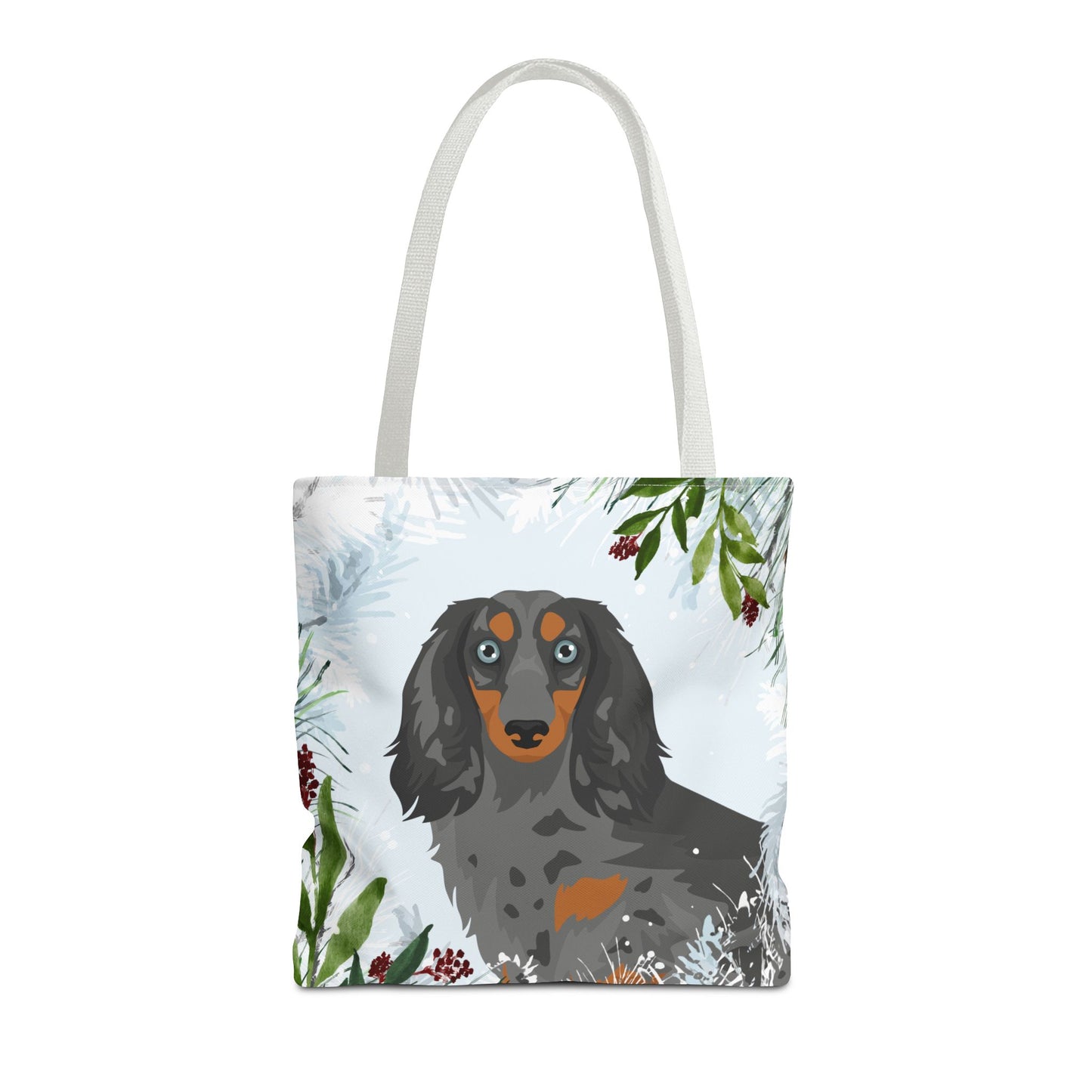 Dachshund Dog Christmas Holiday Tote Bag 16x16