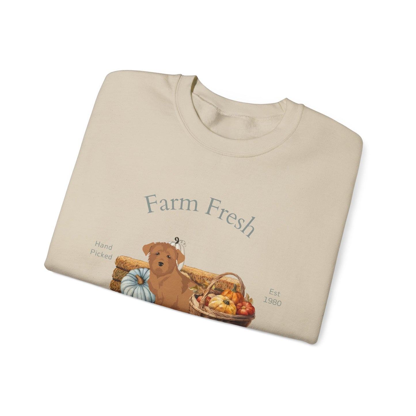 Glen Of Imaal Dog Fall Farm Fresh Unisex Heavy Blend Crewneck Sweatshirt
