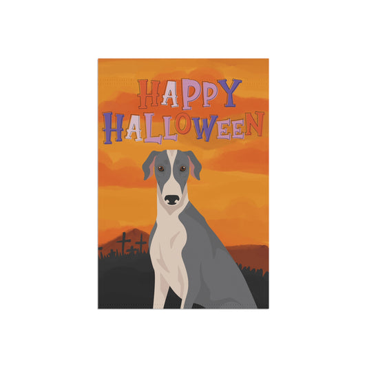 Greyhound Dog Halloween Garden Flag