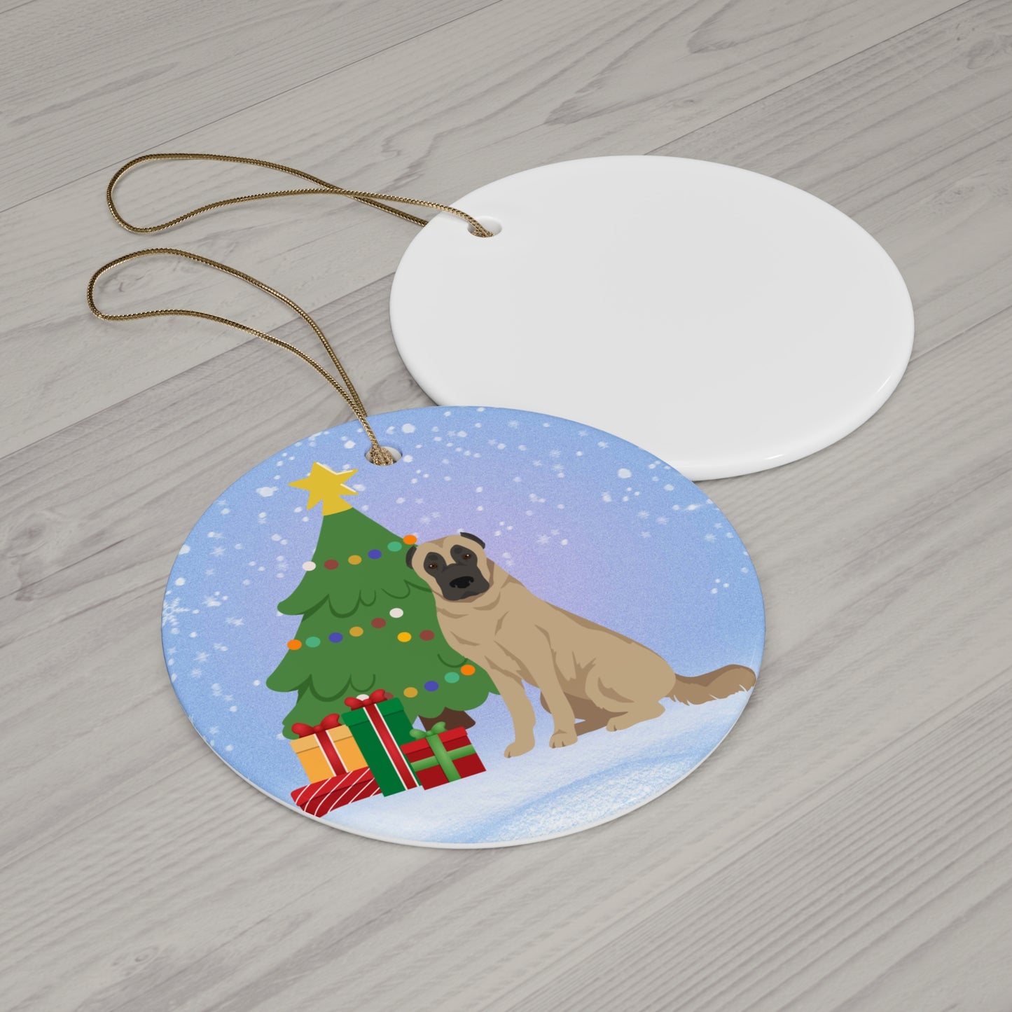 Kangal Dog Christmas Ceramic Ornament