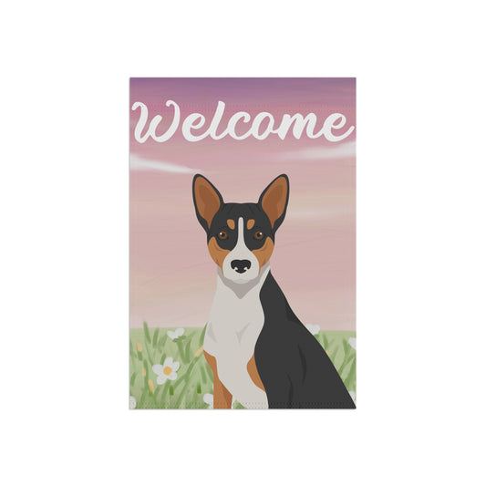 Basenji Dog Welcome Garden Flag